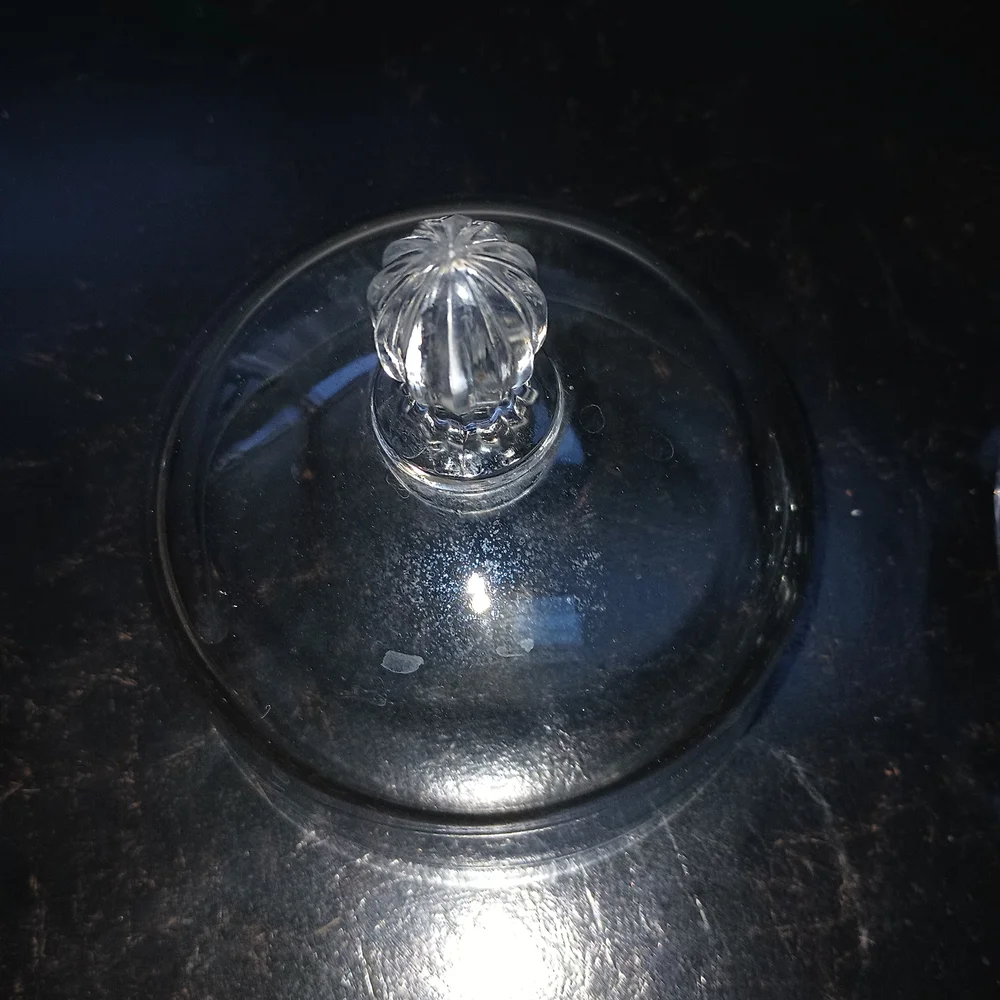 Mikasa Salina Clear Glass Condiment Jam Butter Dish with Lid
